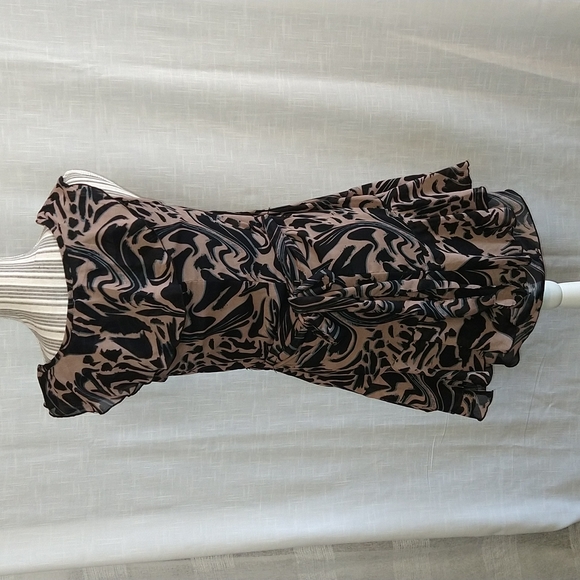 Sleeveless asymmetrical ruffle mini dress size small - Picture 7 of 17